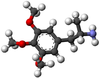 3,4,5-триметоксиамфетамин: вид молекулы