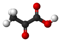 Пировиноградная кислота: вид молекулы
