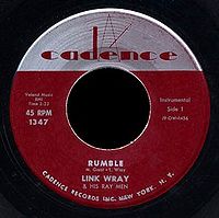 Обложка сингла «Rumble» (Link Wray and his Raymen, (1958))