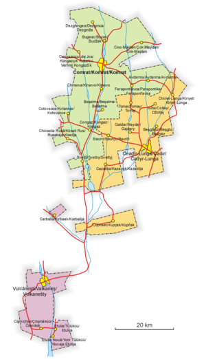 Автономное территориальное образование Гагаузия, карта