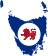 Карта штата Тасмания в виде его флага